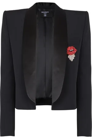 Balmain Jacka, Herr, M, Kort kornjacka med broderad lapp