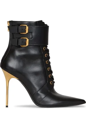 Balmain Skor, Dam, 37 EU, Läder, Uria läder ankelboots