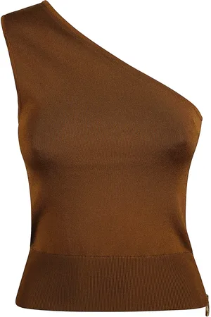 Patou Topp, Dam, M, Brun One Shoulder Stickad Topp
