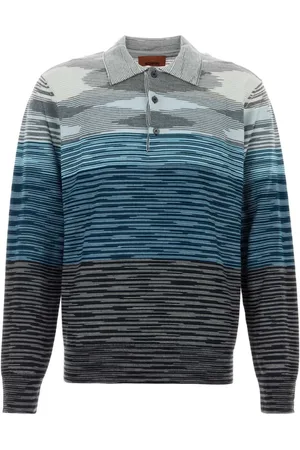 Missoni Topp, Herr, 4Xl, Broderad ull polo tröja