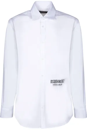 Dsquared2 Skjorta, Herr, L, Bomull, Bomull Logo Print Skjorta