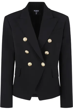 Balmain Jacka, Dam, S, Svart dubbelknäppt kavaj