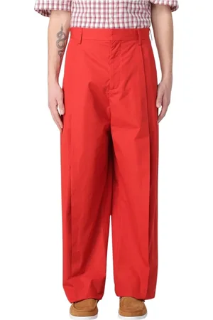 Marni Byxor, Herr, M, Svarta Wide Leg Plisserade Byxor