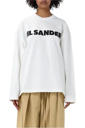 Jil Sander Topp, Dam, S, Bomull, Minimalist Logo Pullover Sweater