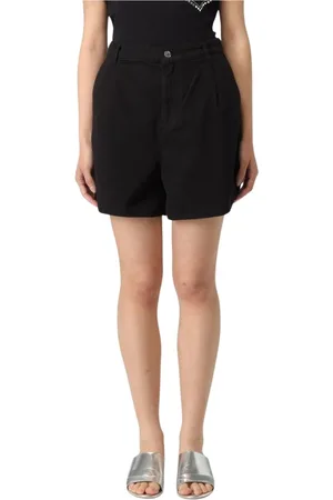 Liu Jo Shorts, Dam, W32, Svarta Höga Midja Veckade Shorts