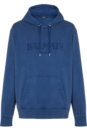 Balmain Sweatshirts & Hoodies, Herr, M, Bomull, Vintage broderad huva