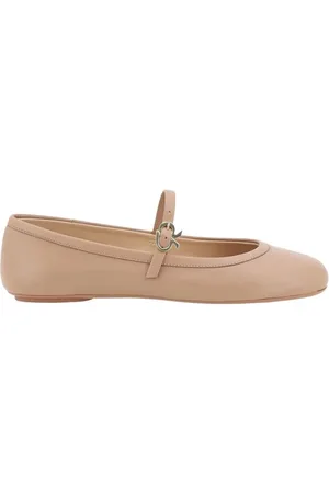 Gianvito Rossi Skor, Dam, 40 EU, Läder, Läderballerina med spänne stängning