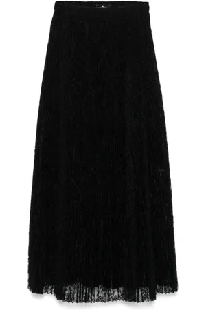 ERMANNO SCERVINO Kjol, Dam, S, Svart Plisserad Kjol Halvgenomskinlig