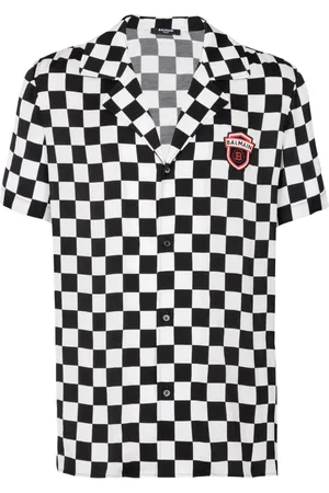 Balmain Skjorta, Herr, XL, Satin Racing pyjama skjorta