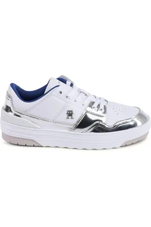 Tommy Hilfiger Skor, Dam, 38 EU, Läder, Grå Läder Sneaker Minimalistisk Design