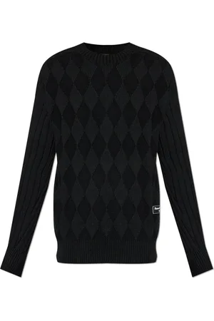 Balmain Stickade tröjor & koftor, Herr, S, Tröja med logotypmärke