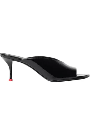 Alexander McQueen Skor, Dam, 38 EU, Läder, Svarta Lackläderklackar Mules