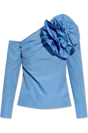 Balmain Blusar & Skjortor , Dam, 2Xs, Bomull, Applicerad topp