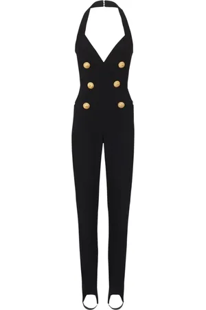 Balmain Jumpsuits & Playsuits, Dam, S, Crepe skräddarsydd jumpsuit