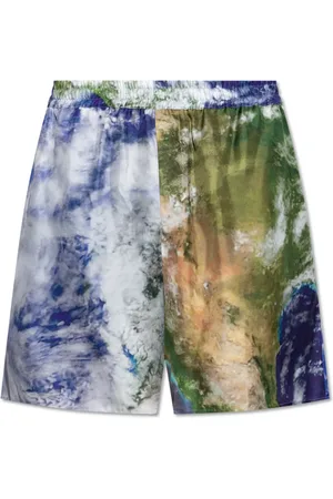 Balmain Shorts, Herr, S, Silkes shorts med tryck