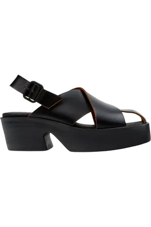 Camper Skor, Dam, 38 EU, Läder, Läder Plattform Sandal