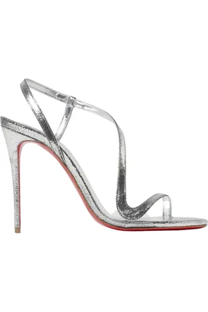 Christian Louboutin Skor, Dam, 36 EU, Silver Stilettsandaler
