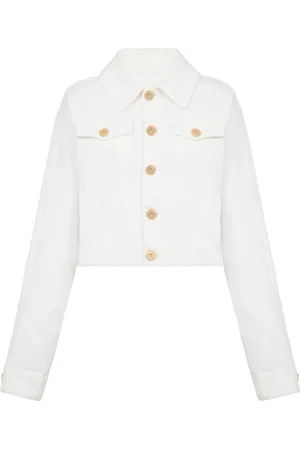 Balmain Jacka, Dam, S, Bomull, Kort knäppt jacka