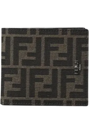 Fendi Accessoarer, Herr, ONE Size, Läder, Elegant Läderplånbok med Kortplatser