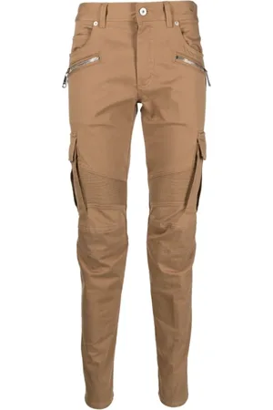 Balmain Byxor, Herr, W32, Bomull, Taupe Skinny Leg Byxor