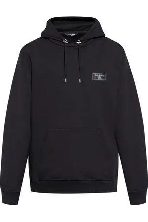Balmain Sweatshirts & Hoodies, Herr, M, Svarta Tröjor för Män