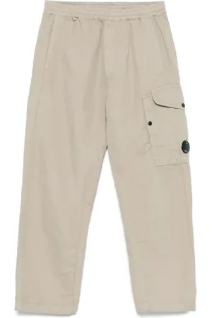 C.P. Company Byxor, Herr, S, Linne, Bekväma Regular Fit Linnebyxor