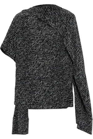 Balmain Blusar & Skjortor , Dam, 2Xs, Sidens topp med monogram