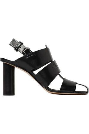 J.W.Anderson Skor, Dam, 40 EU, Läder, Svarta Läderklackar Sandaler