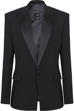 Balmain Jacka, Herr, S, Dubbel Crepe Enknapp Jacka