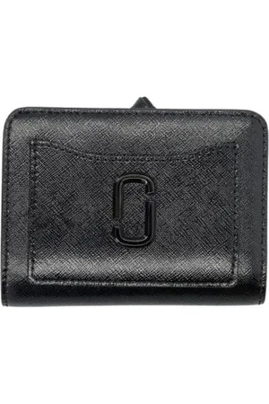 Marc Jacobs Accessoarer, Dam, ONE Size, Läder, Svart Kompakt Plånbok för Kvinnor