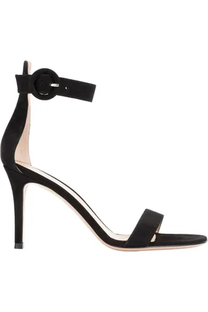 Gianvito Rossi Skor, Dam, 37 EU, Mocka, Svart Mocka Portofino Sandaler