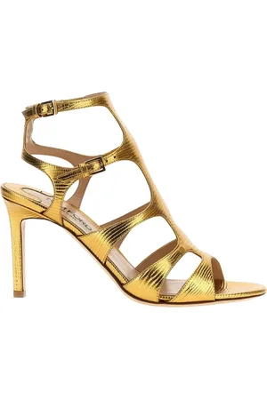 Tom Ford Skor, Dam, 36 EU, Läder, Guld Cage Sandaler