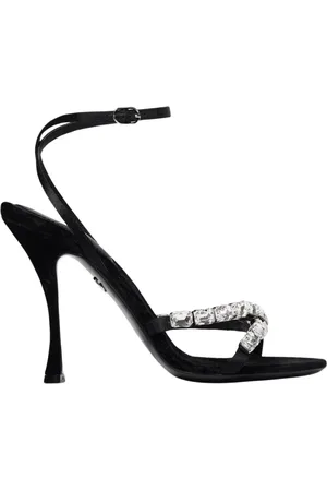 Dolce & Gabbana Skor, Dam, 37 EU, Lyxig Kristall Sammet Klackar