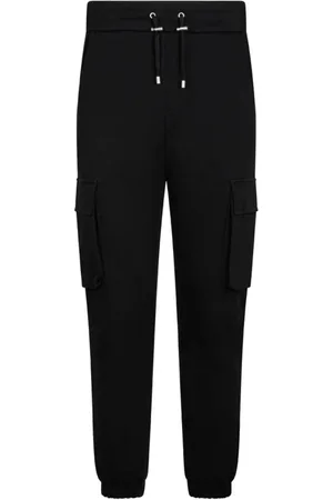 Balmain Byxor, Herr, L, Svarta Cargo Joggers med Logo Print