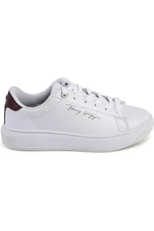 Tommy Hilfiger Skor, Dam, 40 EU, Läder, Vita Läder Casual Sneakers