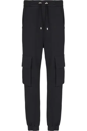 Balmain Byxor, Herr, L, Bomull, Cargojoggers med Paris-print
