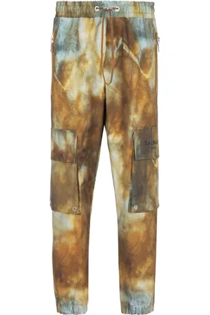 Balmain Byxor, Herr, S, Bomull, Bomullscargo byxor med ökentryck