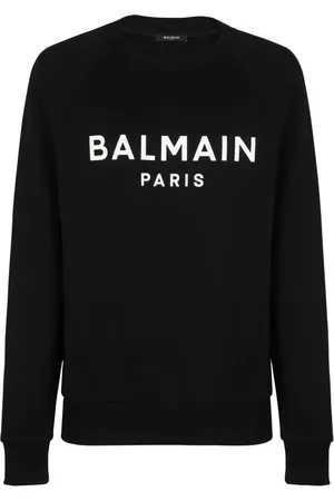 Balmain Sweatshirts & Hoodies, Herr, M, Bomull, Paris tryckt sweatshirt