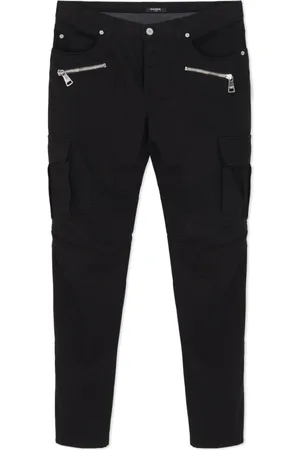 Balmain Byxor, Herr, W31, Bomull, Tapered bomullscargobyxor i svart