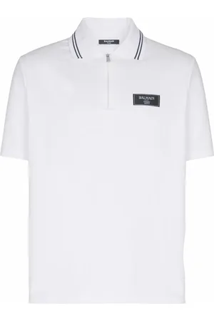 Balmain Topp, Herr, XL, Bomull, Monogrammärkt polotröja med Couture-etikett