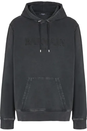 Balmain Sweatshirts & Hoodies, Herr, L, Bomull, Vintage broderad huva