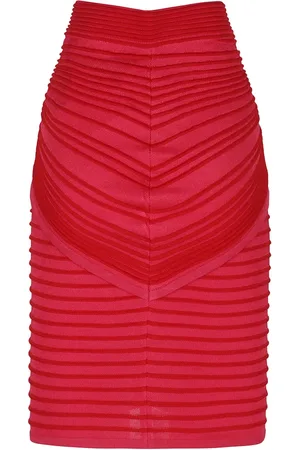 Balmain Kjol, Dam, S, Rosa & Lila Stilfull Kjol