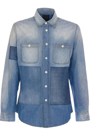 Givenchy Skjorta, Herr, L, Denim, Denim Button-Up Skjorta