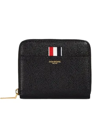 Thom Browne Accessoarer, Dam, ONE Size, Läder, Stiligt Läder Plånbok för Män