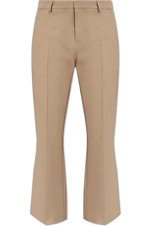 Balmain Byxor, Herr, XS, Bomull, Byxor med veck fram och utsvängda ben