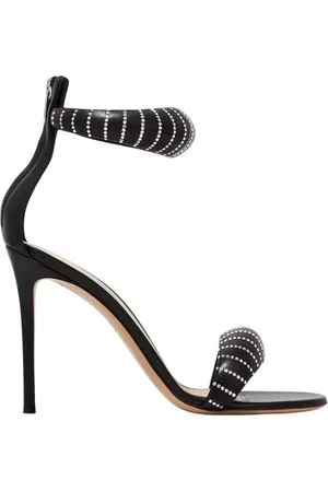 Gianvito Rossi Skor, Dam, 40 EU, Läder, Svarta Bijoux Stilett Sandaler