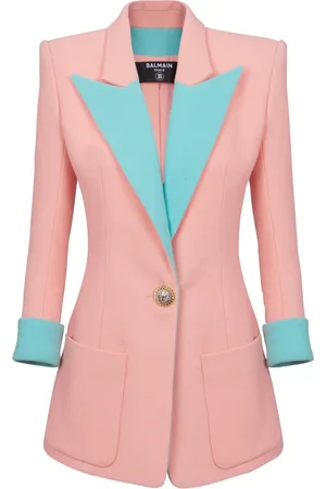 Balmain Jacka, Dam, S, 1-knapp dubbel crepe tvåtonsjacka