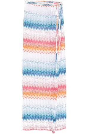 Missoni Kjol, Dam, L, Himmelblå Sidoband Lurex Kjol