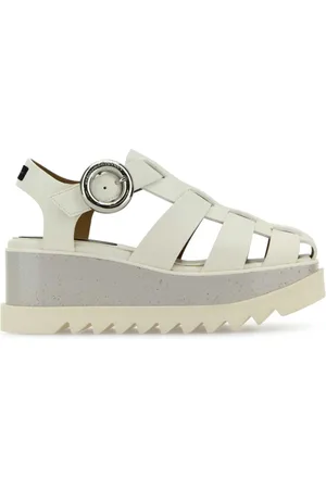 Stella McCartney Skor, Dam, 38 EU, Vita Elyse Platform Sandaler