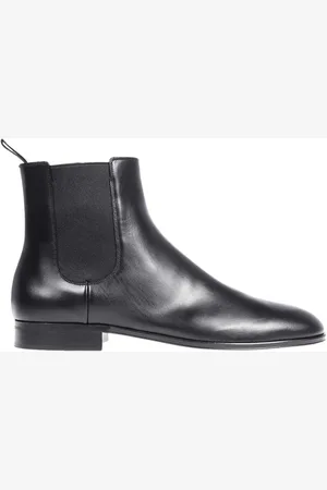 Gianvito Rossi Skor, Herr, 44 EU, Läder, Läder Ankelstövlar med Elastiska Insatser